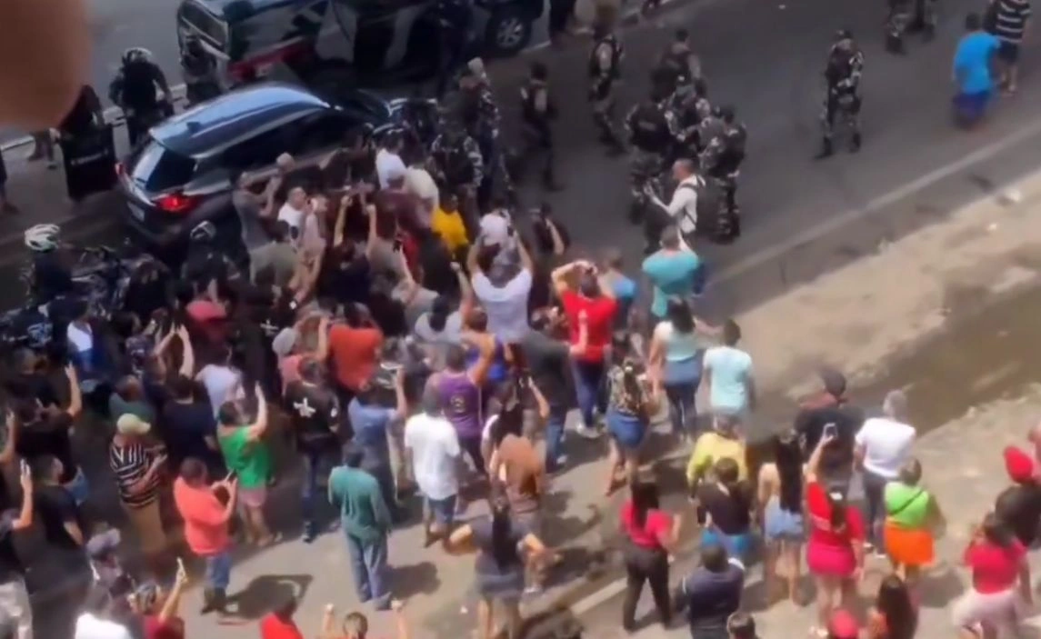 Protesto de empresários