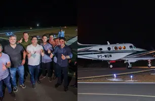 Rafael Fonteles inaugura primeiro voo noturno no aeroporto de Picos (Foto: Governo do Piauí)