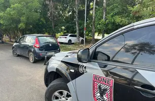 Rone resgata motorista de aplicativo mantida refém dentro de veículo após assalto em Teresina (Foto: Reprodução)