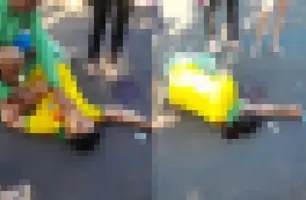 Acidente entre motocicleta e Hilux deixa homem gravemente ferido em Luís Correia (Foto: Reprodução)