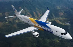 Avião modelo E190 da Embraer (Foto: Divulgação/Embraer)