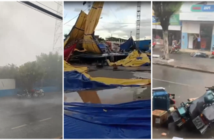 Chuva e ventos fortes assusta moradores e causa prejuízos na cidade de Paulistana (Foto: Reprodução)