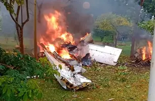 Cinco pessoas morrem em queda de avião no interior de São Paulo (Foto: Reprodução)