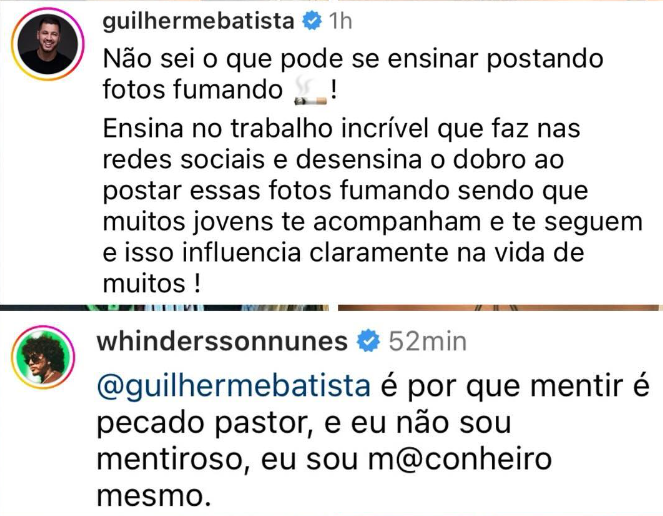 Comentários que gerarão repercussão na internet