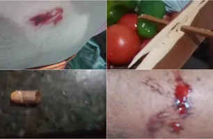 Comerciante é baleado no seu estabelecimento durante assalto em Parnaíba (Foto: Reprodução)