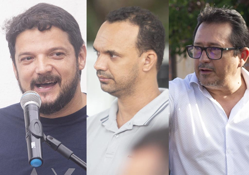 Dr. Talles, Fábio Roberto e Evandro Mendes, pré-candiatos a prefeito de Beneditinos-Pi