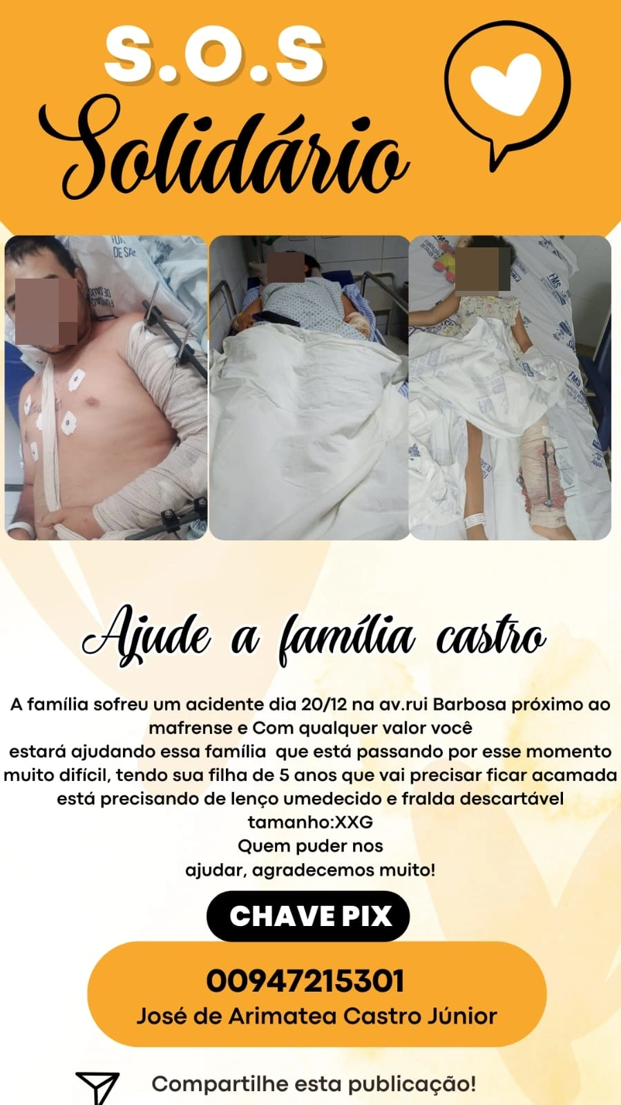 Família de vítimas atropeladas pede ajuda
