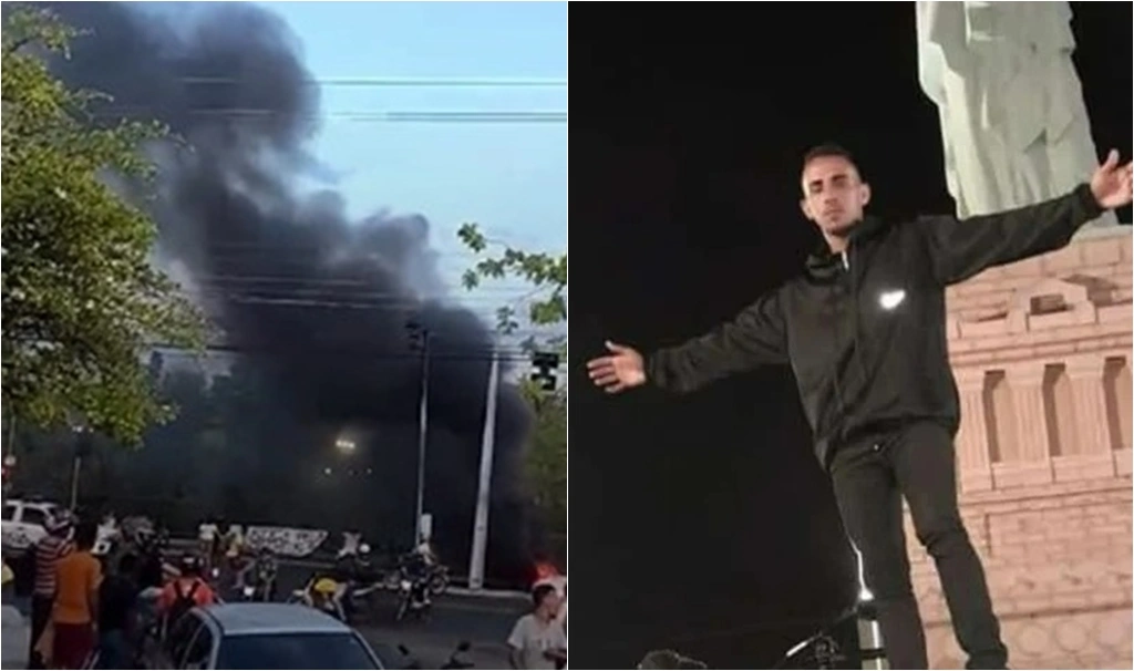 Familiares do entregador fecharam avenida Duque de Caxias com protesto