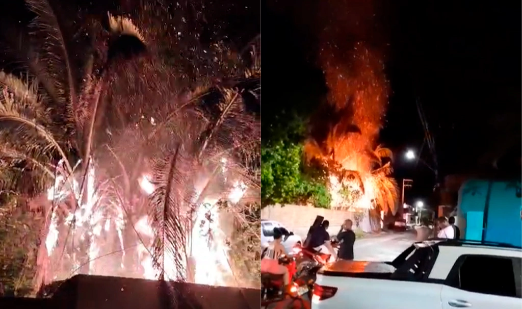 Galpão de comerciantes é destruído por incêndio em Monsenhor Gil
