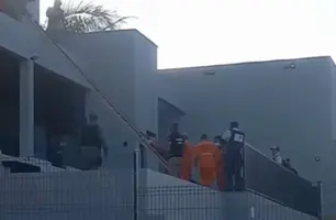 Homem morre após sofrer descarga elétrica em obra de condomínio na zona Leste de Teresina (Foto: Reprodução/whatsapp)