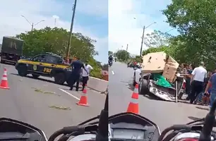 Homem morre atropelado por caminhão na Br-316 em Teresina (Foto: Reprodução)