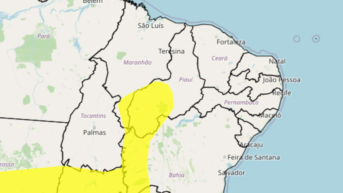 INMET emite alerta de chuvas intensas para vários municípios do Piauí