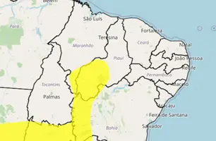 INMET emite alerta de chuvas intensas para vários municípios do Piauí (Foto: Reprodução/INMET)