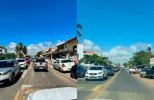 Luís Correia registra grande fluxo de turistas e trânsito fica congestionado (Foto: Reprodução)