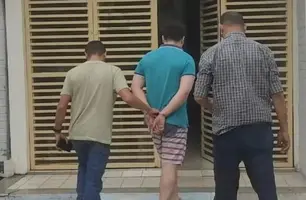 Momento da prisão do acusado (Foto: Reprodução)