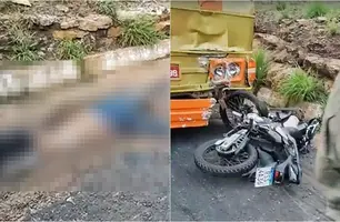Motociclista morre após colidir contra ônibus na BR-316 e motorista foge do local (Foto: Reprodução)
