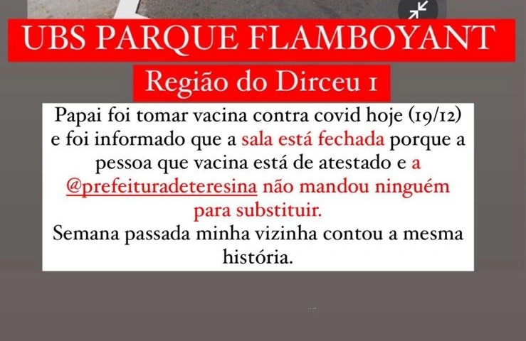 Mulher denuncia falta de profissionais para aplicar vacina contra Covid