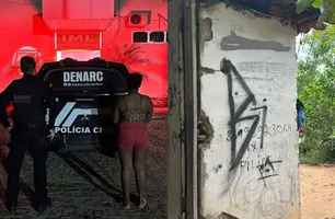 Mulher é presa em casa com PIX pintado na parede para vender drogas em Teresina (Foto: Reprodução)