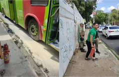 Ônibus é evacuado após princípio de incêndio no Centro de Teresina