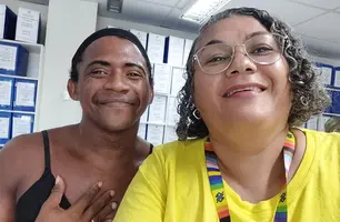 Paloma e Marinalva Santana, do grupo Matizes. Último registro da travesti. (Foto: Arquivo pessoal)