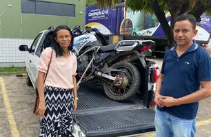 Polícia Militar de Monsenhor Gil recupera moto furtada em Teresina (Foto: Reprodução)