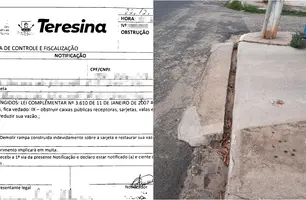 Rampa de passagem de veículos (Foto: Conecta Piauí)