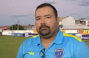 Thyago Marcolino, técnico do Caruaru City (Foto: Reprodução / TV Asa Branca)