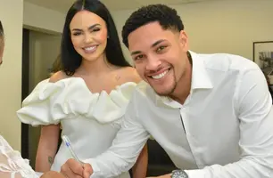 Vitor Roque e Dayane Lins firmam casamento (Foto: Reprodução/Instagram)
