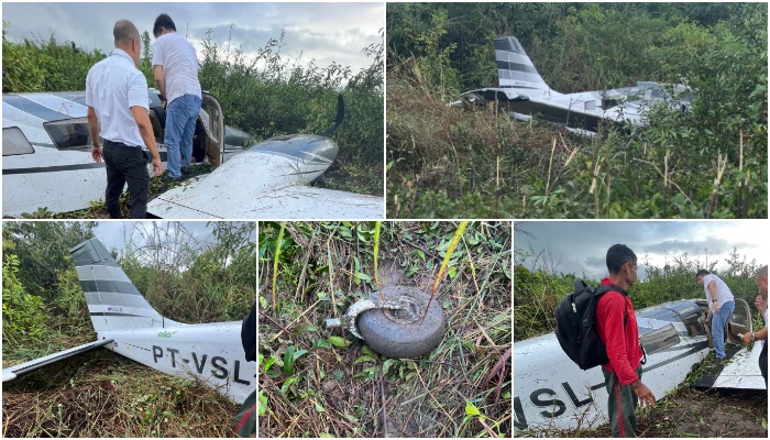 Avião em que estava o deputado