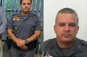 Capitão Josias Justi (à esquerda) e sargento Roberto da Silva, ambos foram mortos a tiros em SP (Foto: Reprodução)