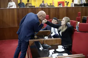 Deputado Franzé e Bárbara do Firmino (Foto: @thiagoamaralfts)