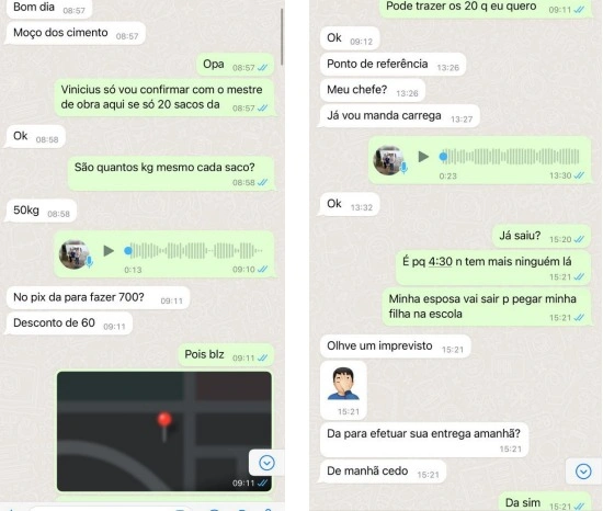 Golpe do Falso Pix na venda de cimento