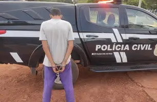 Homem preso pela Polícia Civil em Valença (Foto: Divulgação/ PC-PI)