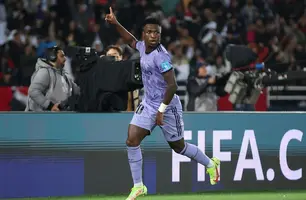 Jogador de futebol brasileiro Vini Jr., atacante do clube espanhol Real Madrid (Foto: Reprodução/ Twitter/ FIFA World Cup)