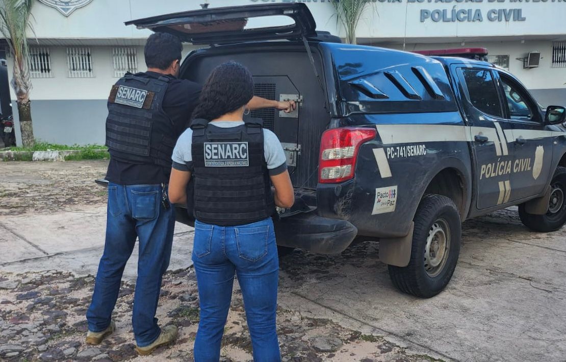 Momento em que foi realizada a prisão