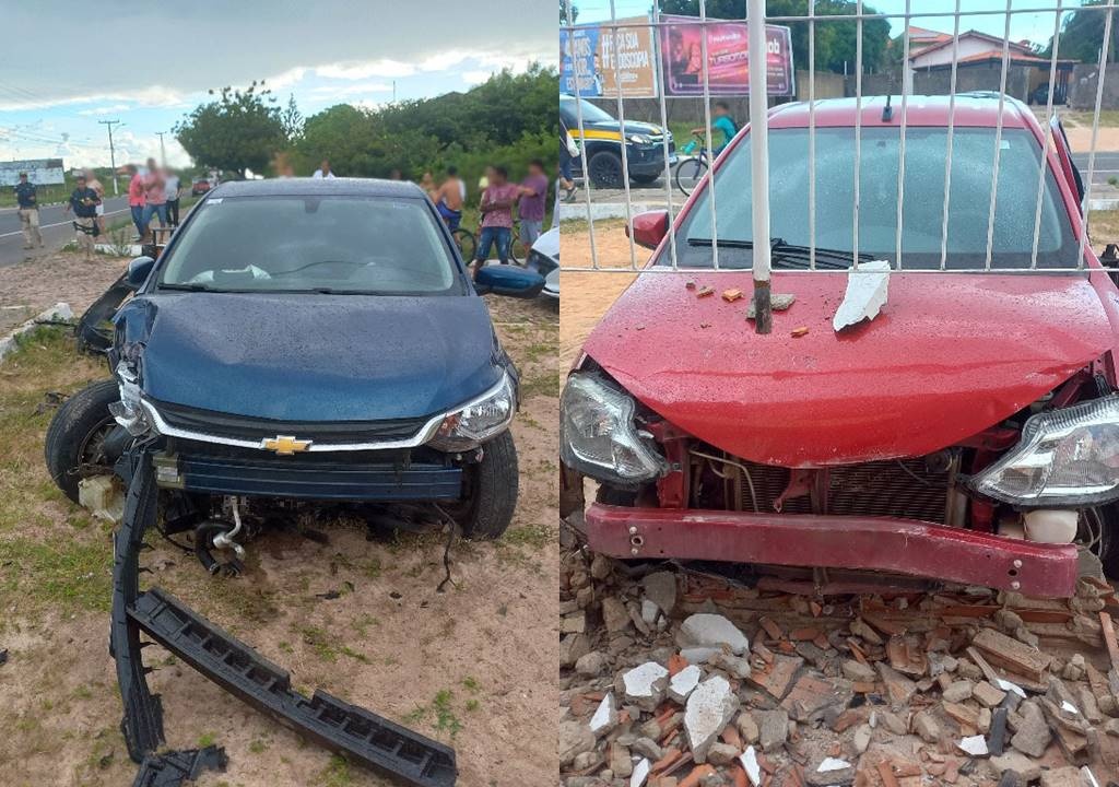 Veículos envolvidos no acidente em Parnaíba