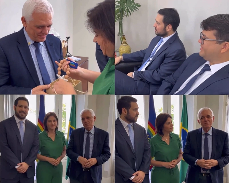 Visita do vice-governador do Piauí, Themístocles Filho, à vice-governadoria de Pernambuco