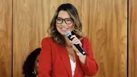 A socióloga Rosângela Silva, a Janja (Foto: Reprodução/Poder 360)