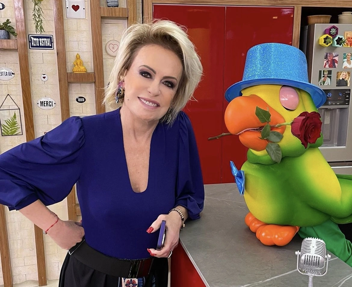 Ana Maria Braga e seu companheiro de programa Louro José