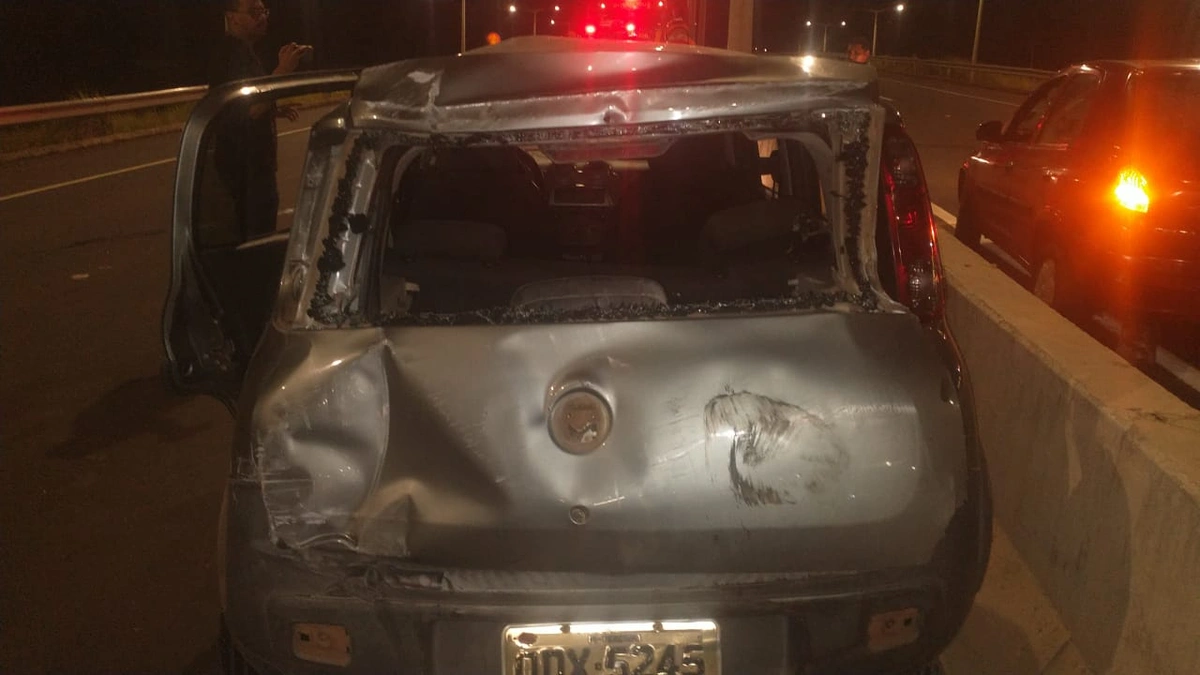 Carro envolvido no acidente