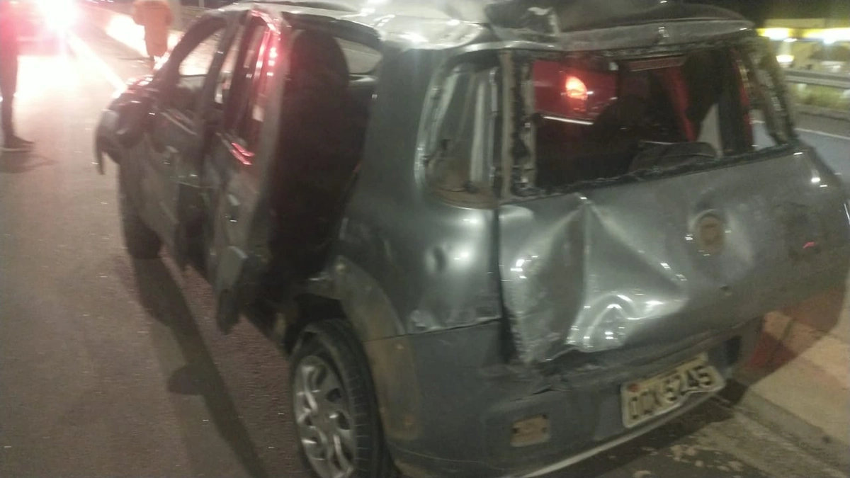 Carro envolvido no acidente
