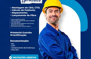 Cartaz do curso Instalador de Fibra Óptica. (Foto: (Foto: Reprodução/FWF))