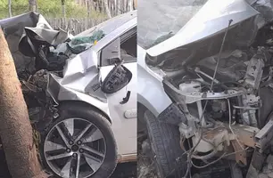 Casal fica ferido após acidente (Foto: Reprodução/ Redes Sociais)