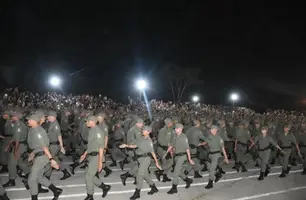 Cerimônia de formação dos novos policiais militares do Piauí (Foto: Francisco Gilásio/CCOM)