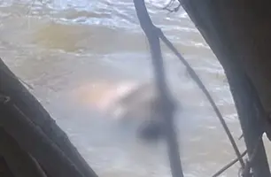 corpo encontrado as margens do Rio Poty (Foto: reprodução)