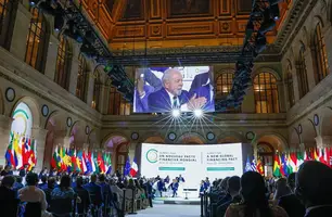 Cúpula para um Novo Pacto Financeiro Global, em Paris (Foto: Ricardo Stuckert/ PR)