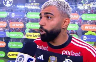 Gabigol criticando a imprensa jornalística (Foto: Reprodução/SporTV)