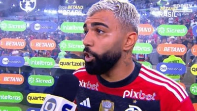 Gabigol criticando a imprensa jornalística