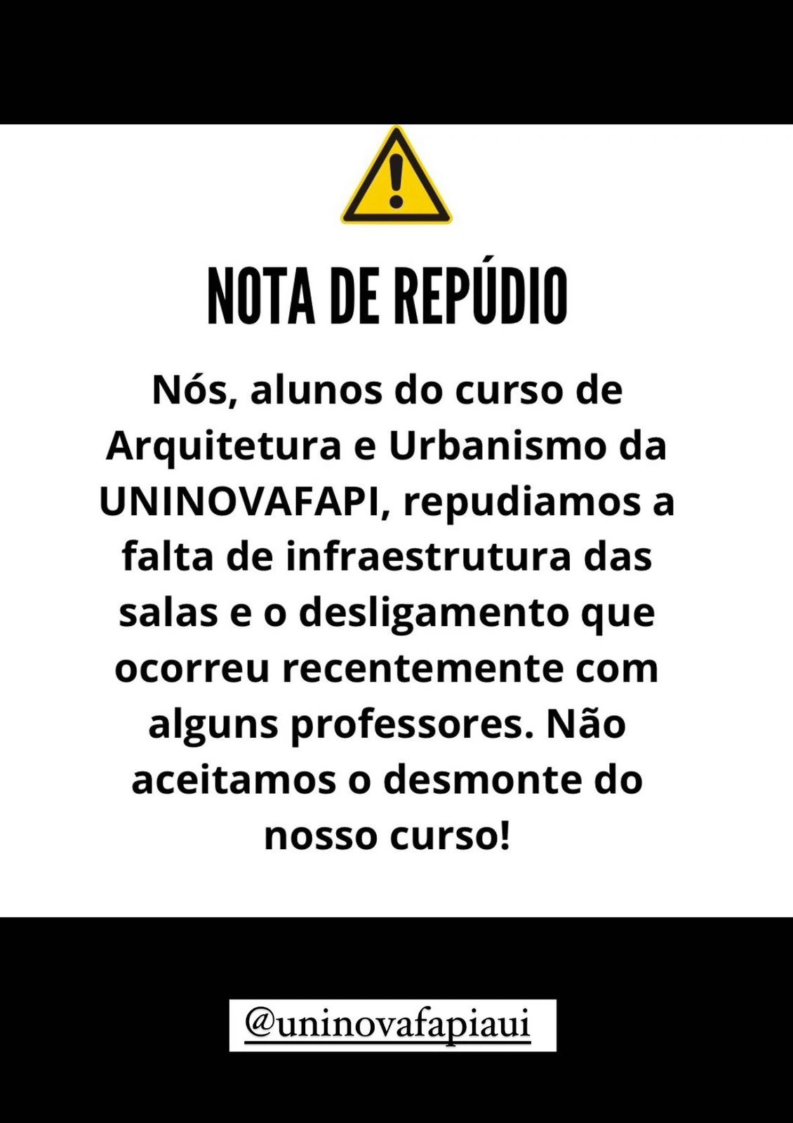 Manifestação de alunos de Arquitetura e Urbanismo