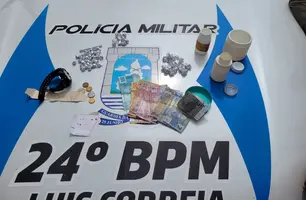 Material apreendido (Foto: Divulgação/ PM-PI)